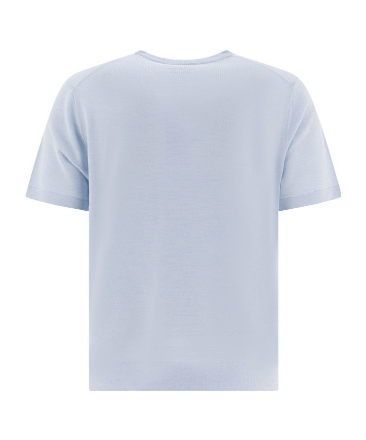 Vince Basic Round Neck Short Sleeve T-shirt In Blue