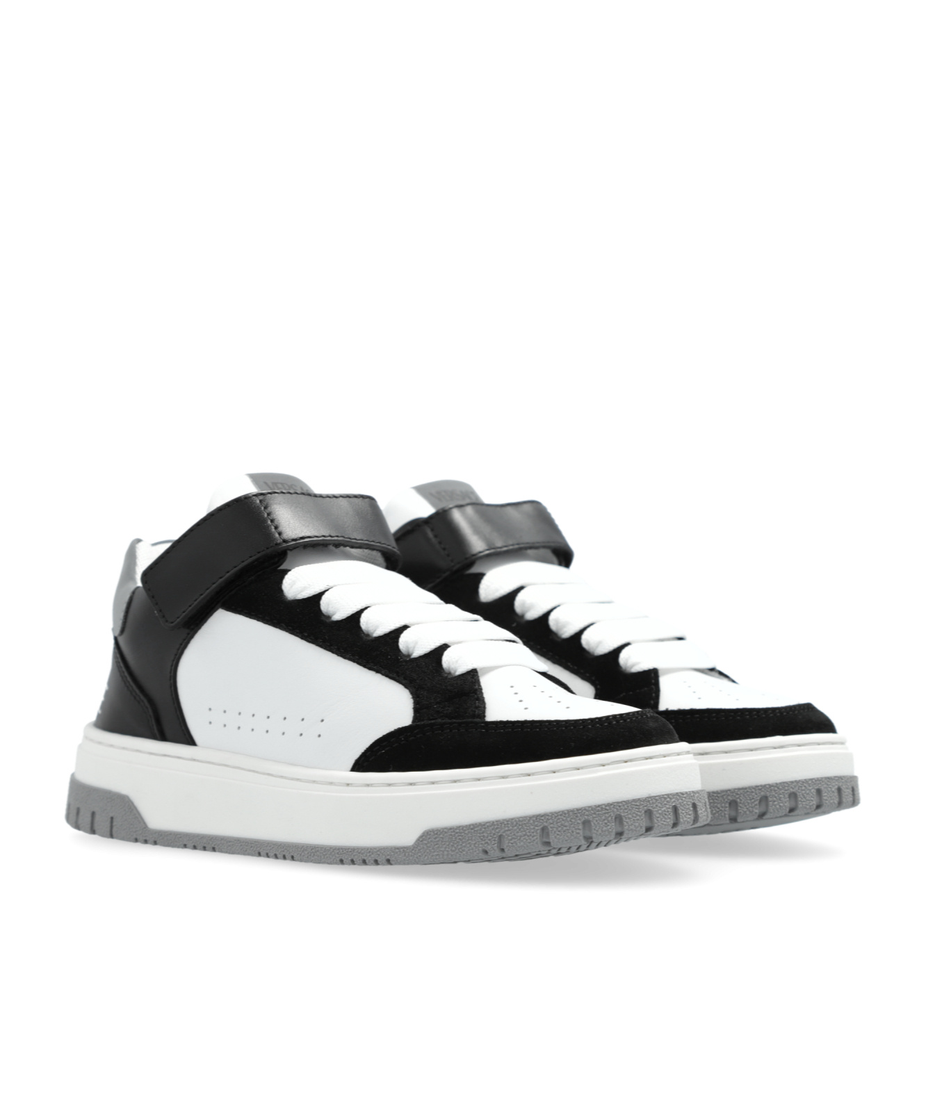 Versace Logo Leather Sneakers In White