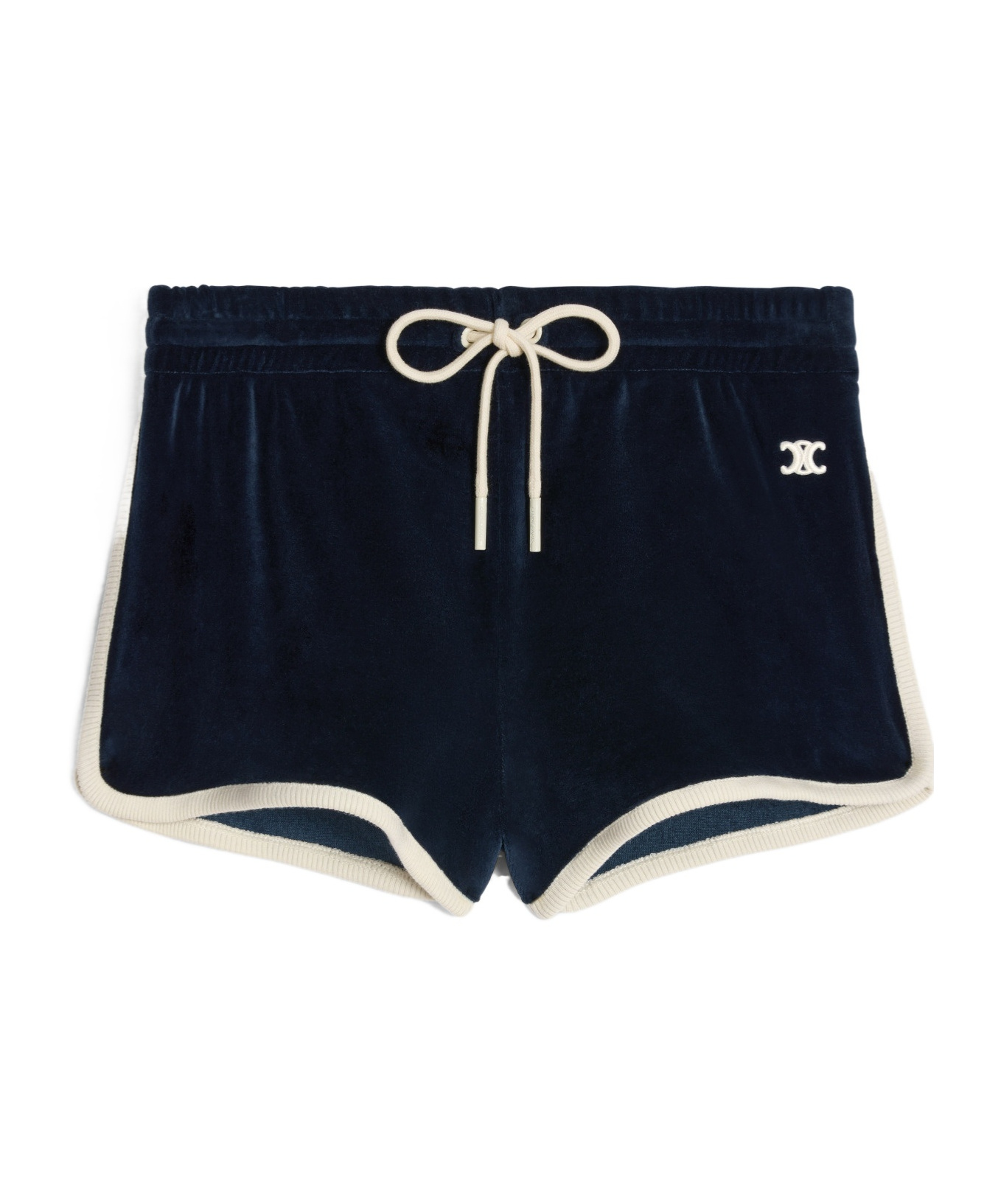 Celine Triomphe Mini Shorts In Black