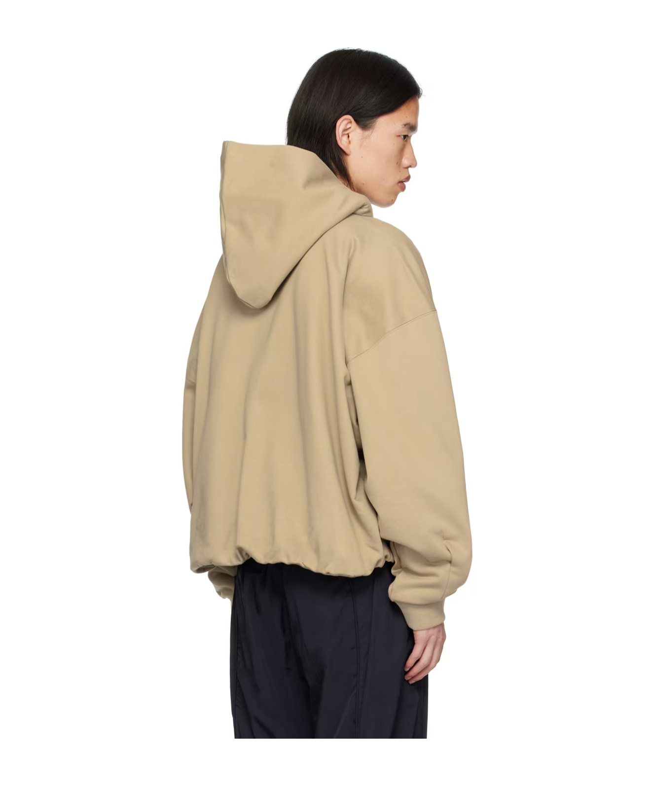 Wooyoungmi Over Fit String Hooded Sweater In Brown