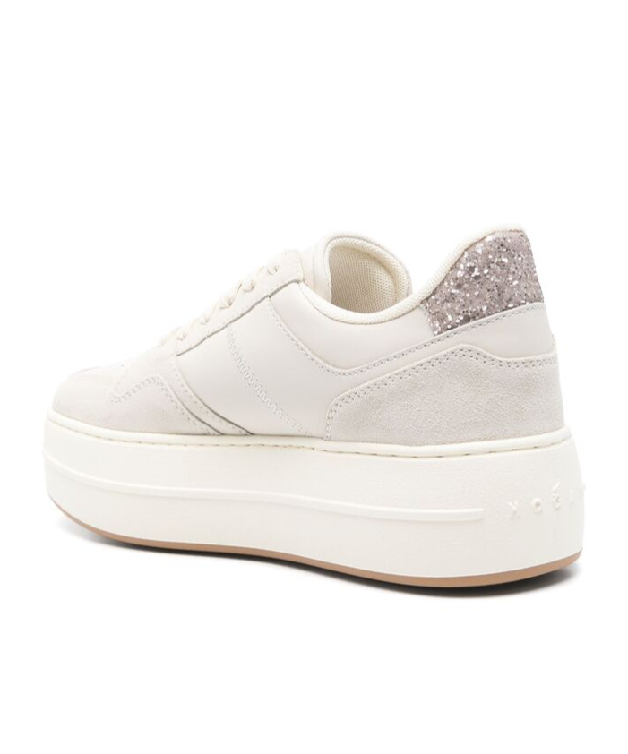 Hogan Thick Sole Laced Sneakers In White