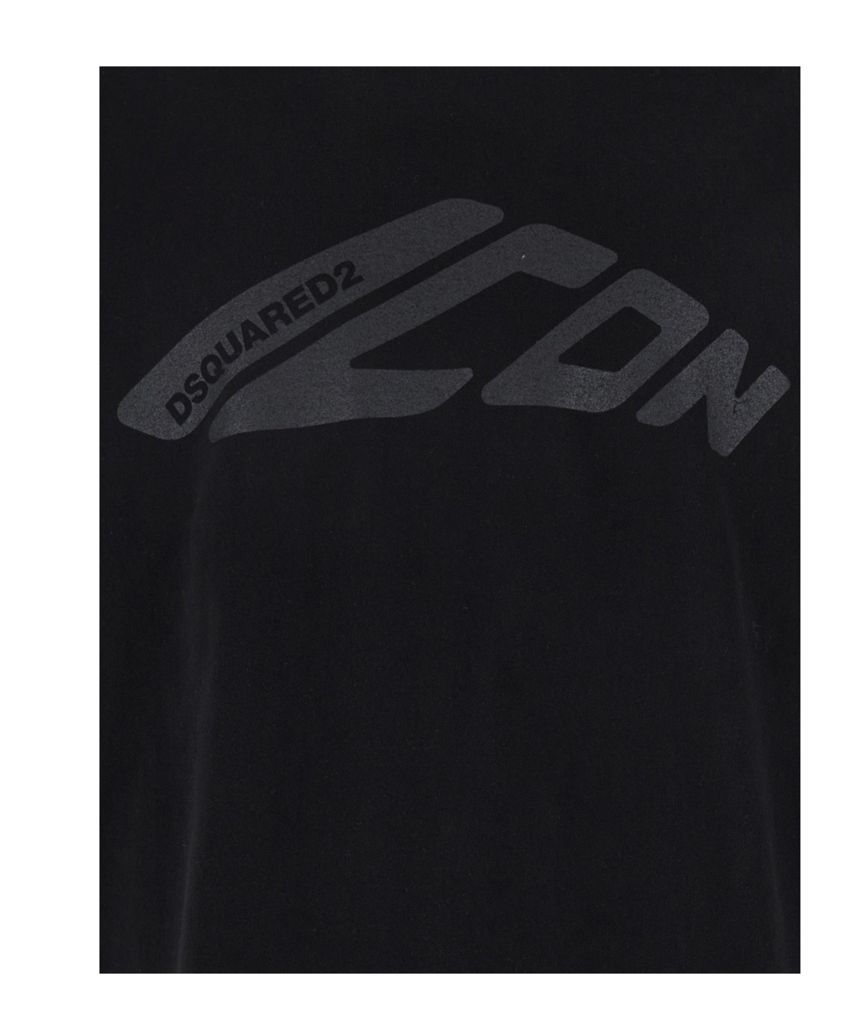 Dsquared2 Logo Crew Neck Cotton T-shirt In Black