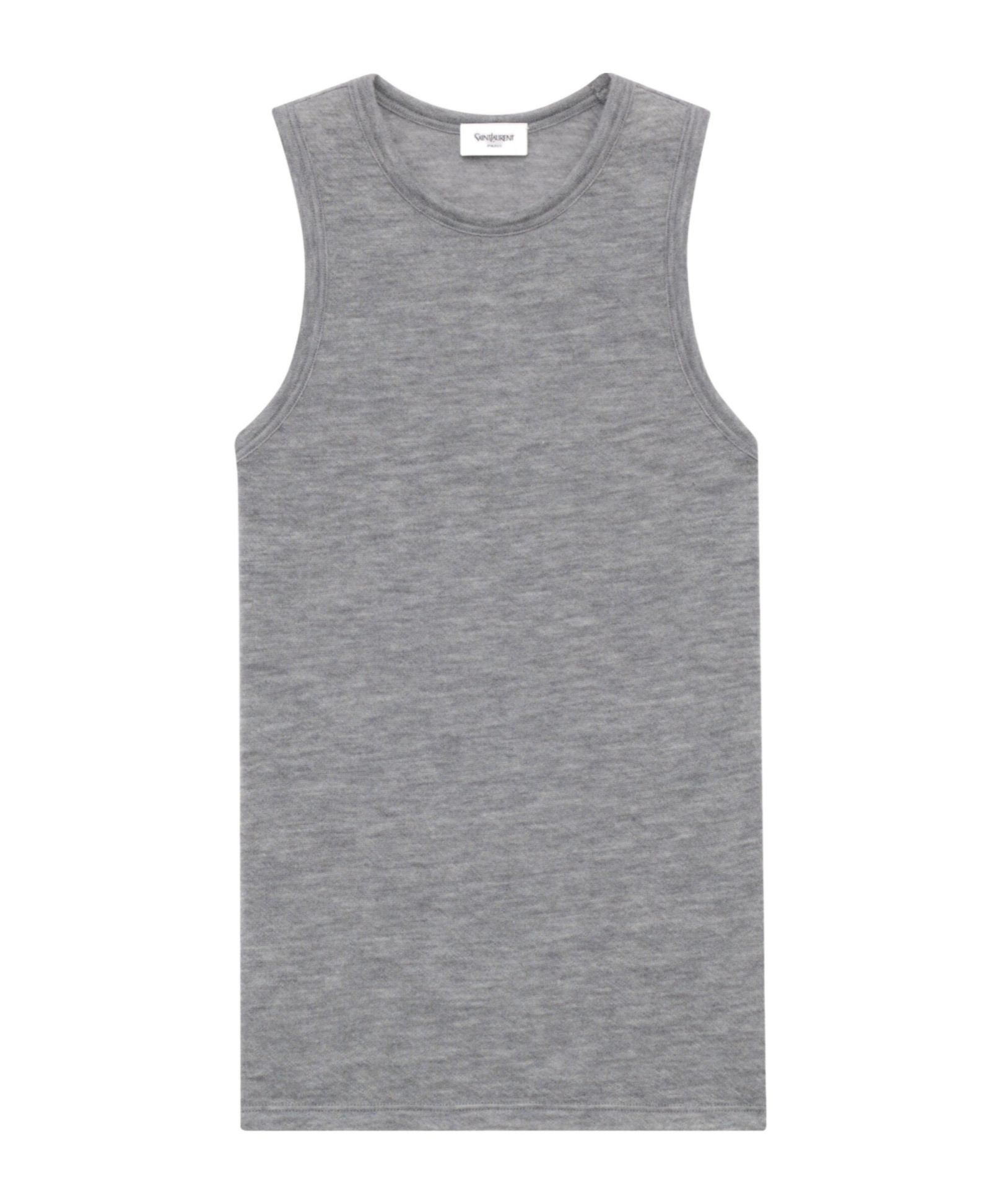 Saint Laurent Tank Top In Cashmere Jersey In Gray