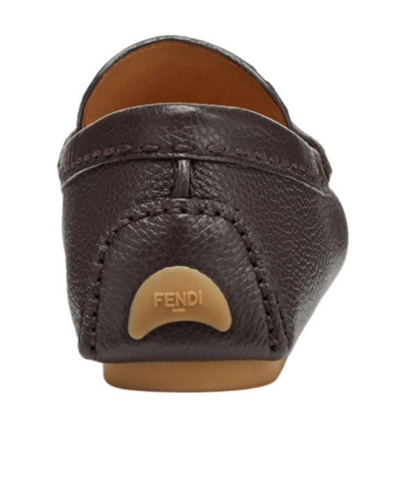 Fendi Ff-detail Leather Loafers In Black