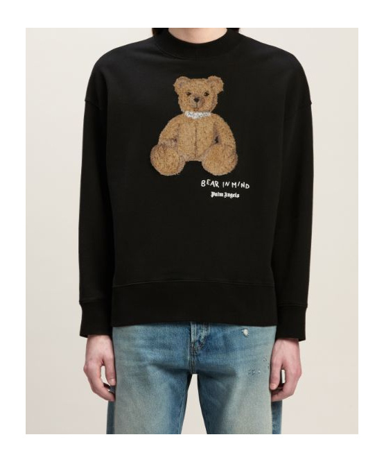 Palm Angels Bear In Mind Sweatshirt In Black