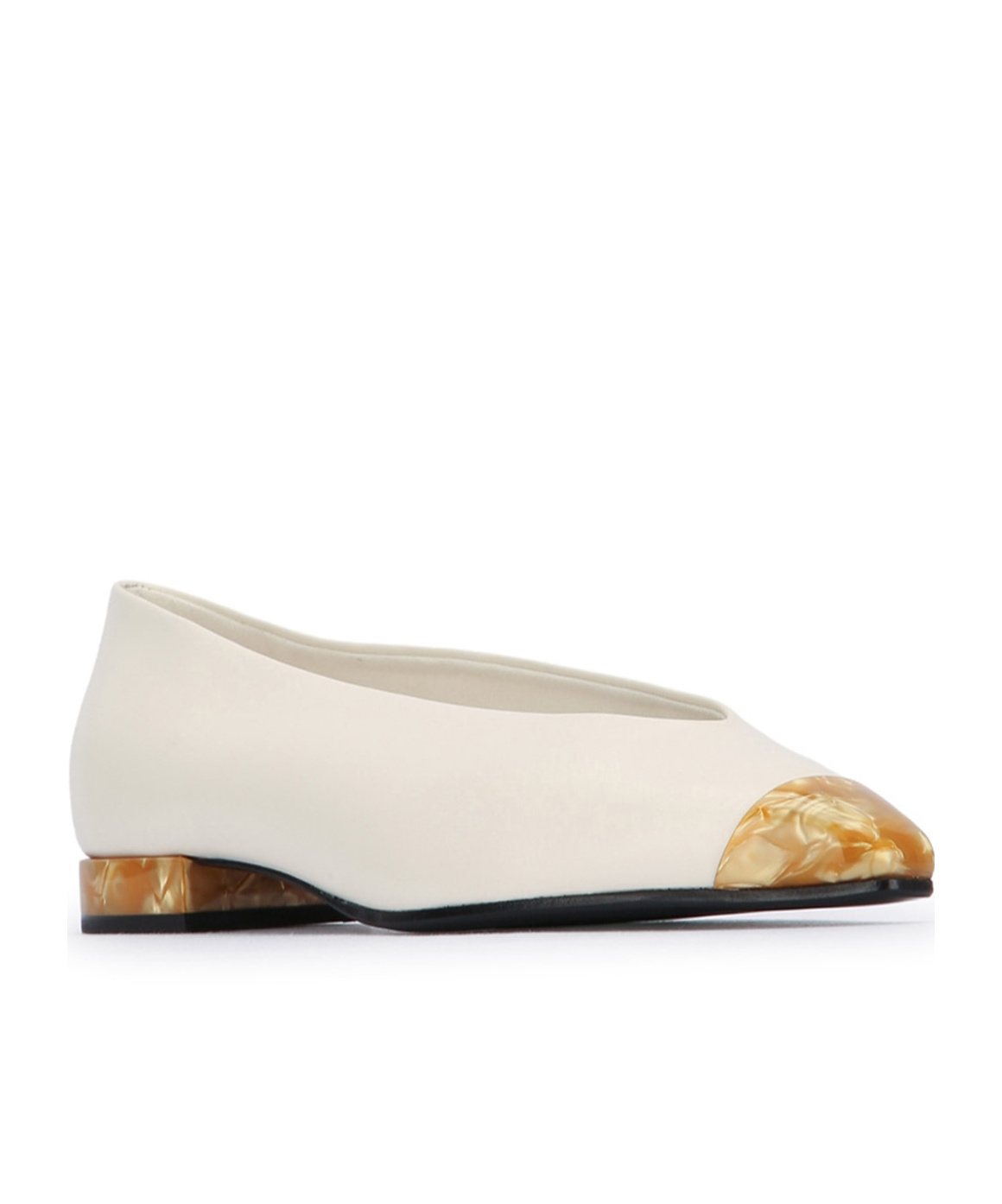 Loro Piana Rebecca Ballet Flat In White