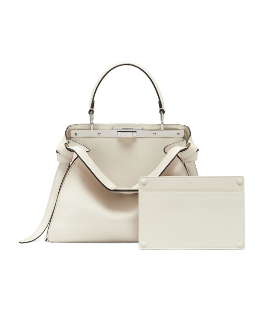 Fendi Peekaboo Iseeu Medium Tote Bag In White