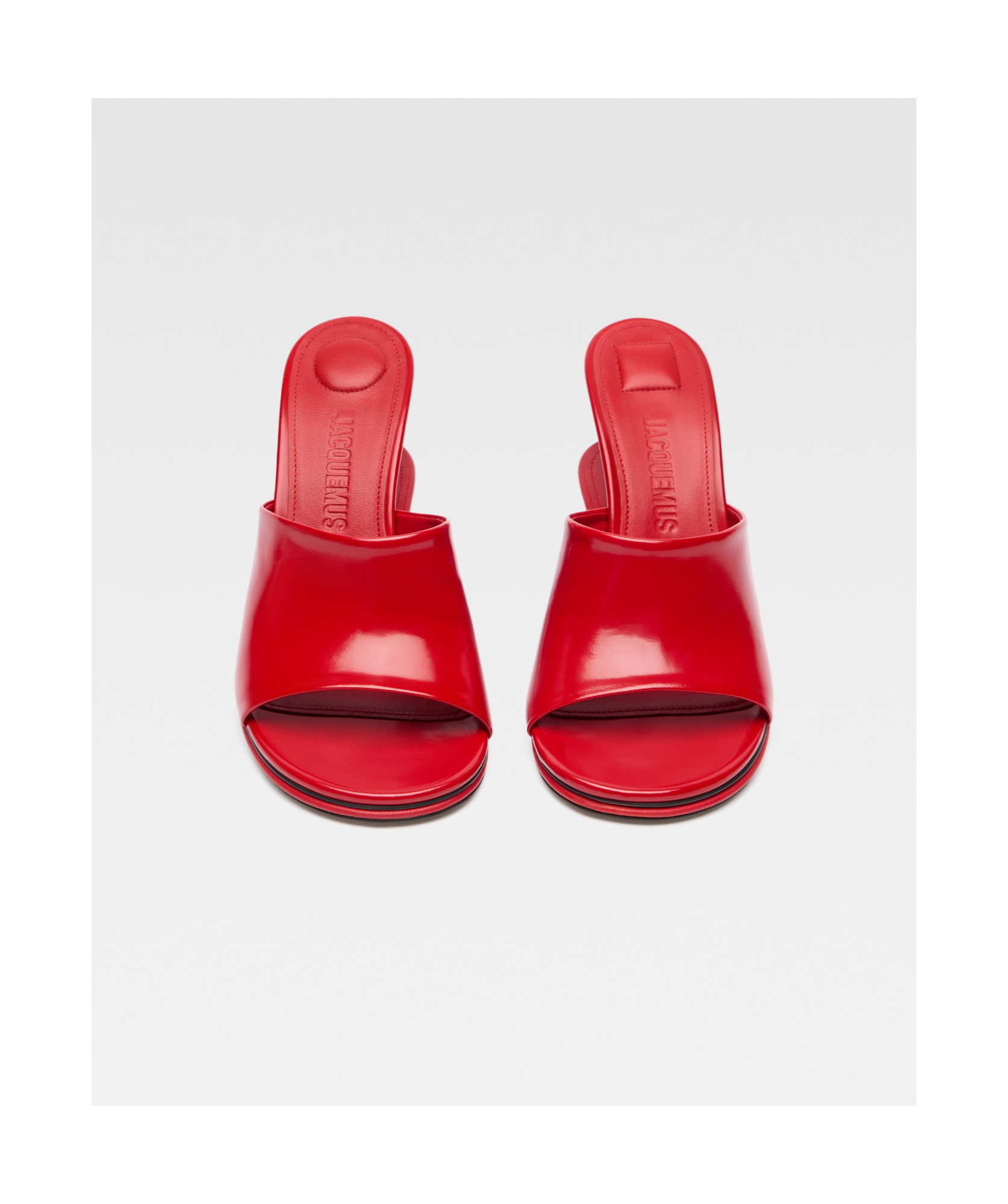 Jacquemus Les Doubles High Heel Sandals In Red