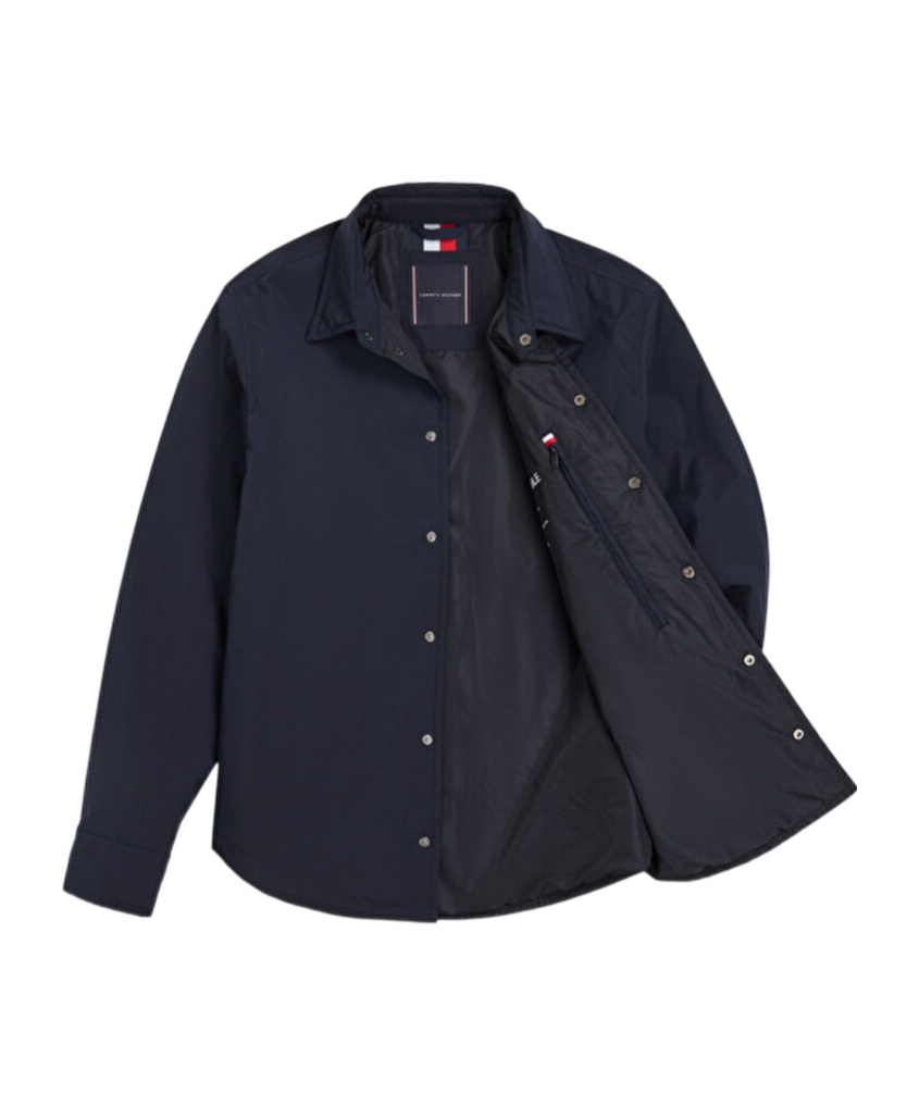 Shop Tommy Hilfiger Logo-print Padded Jacket In Black