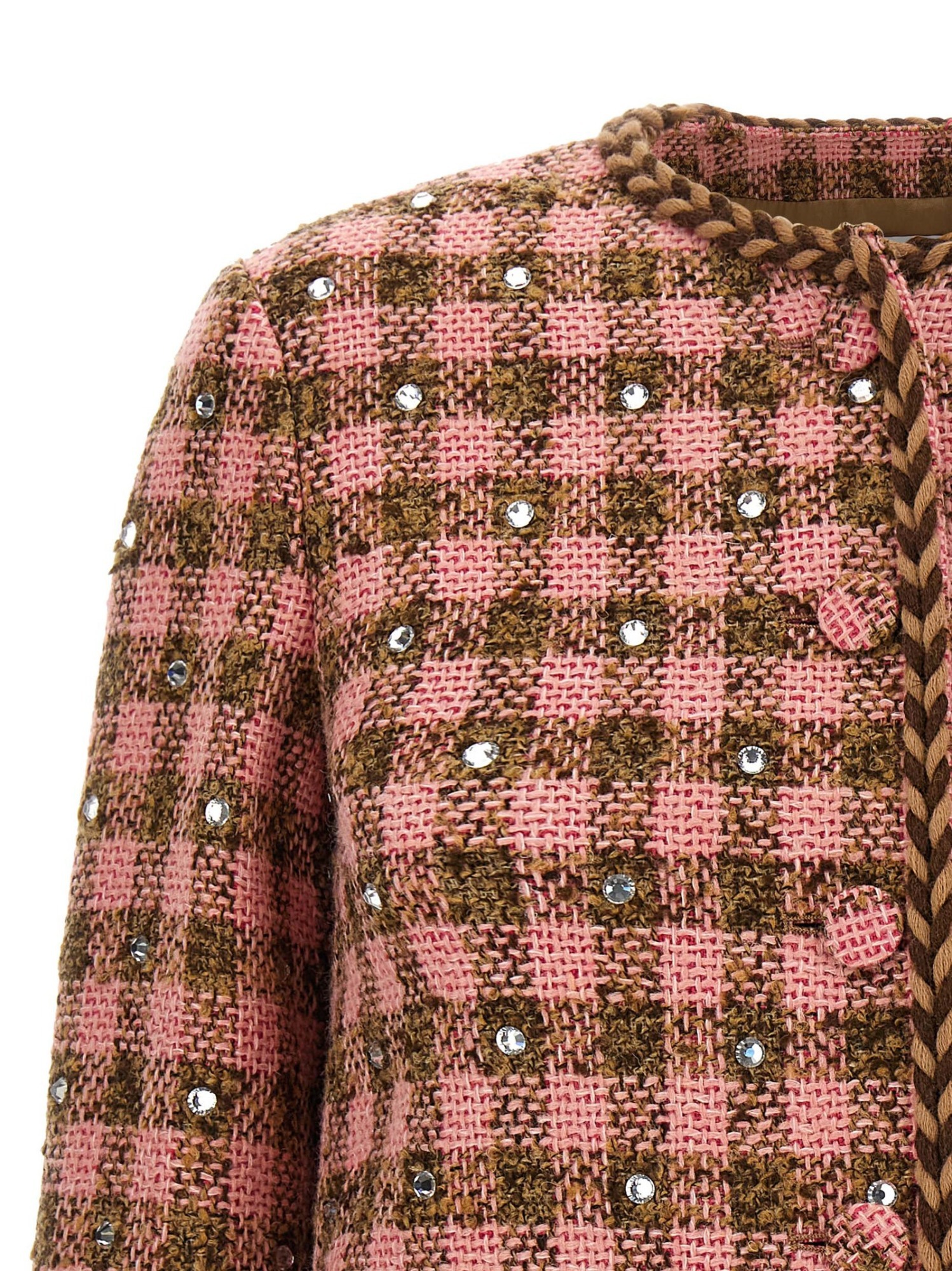 Giuseppe Di Morabito Rhinestone Blazer Jacket In Pink