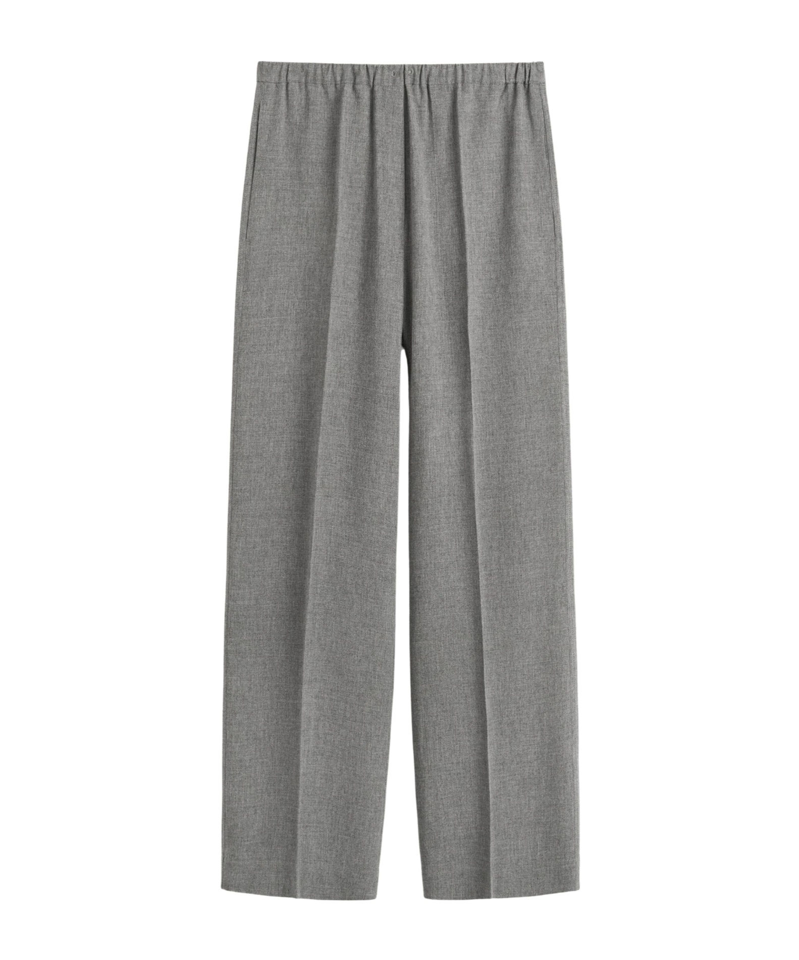 Totême Drawstring Wool Trousers In Gray