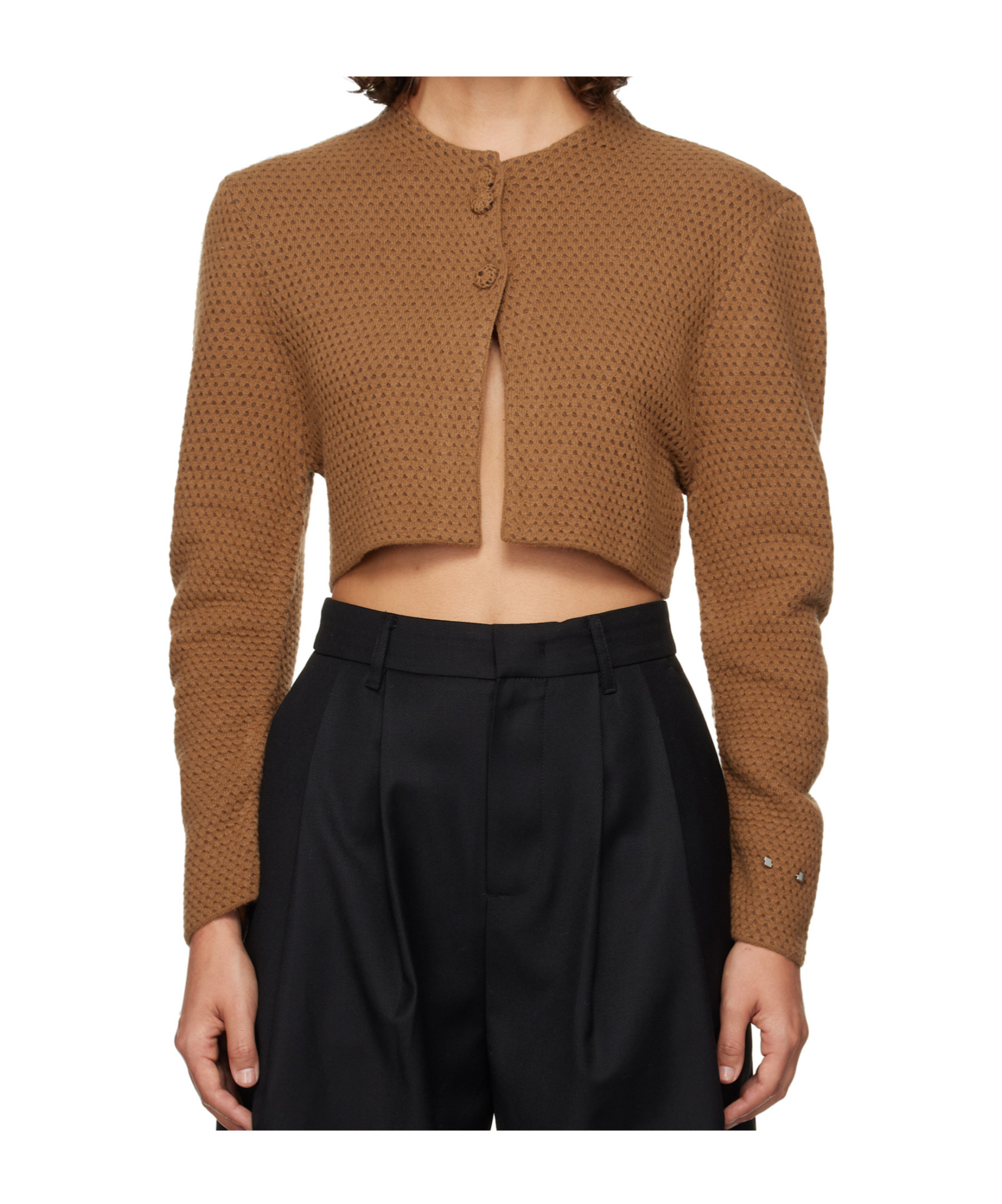 Ader Error Crew Neck Knitted Cardigan