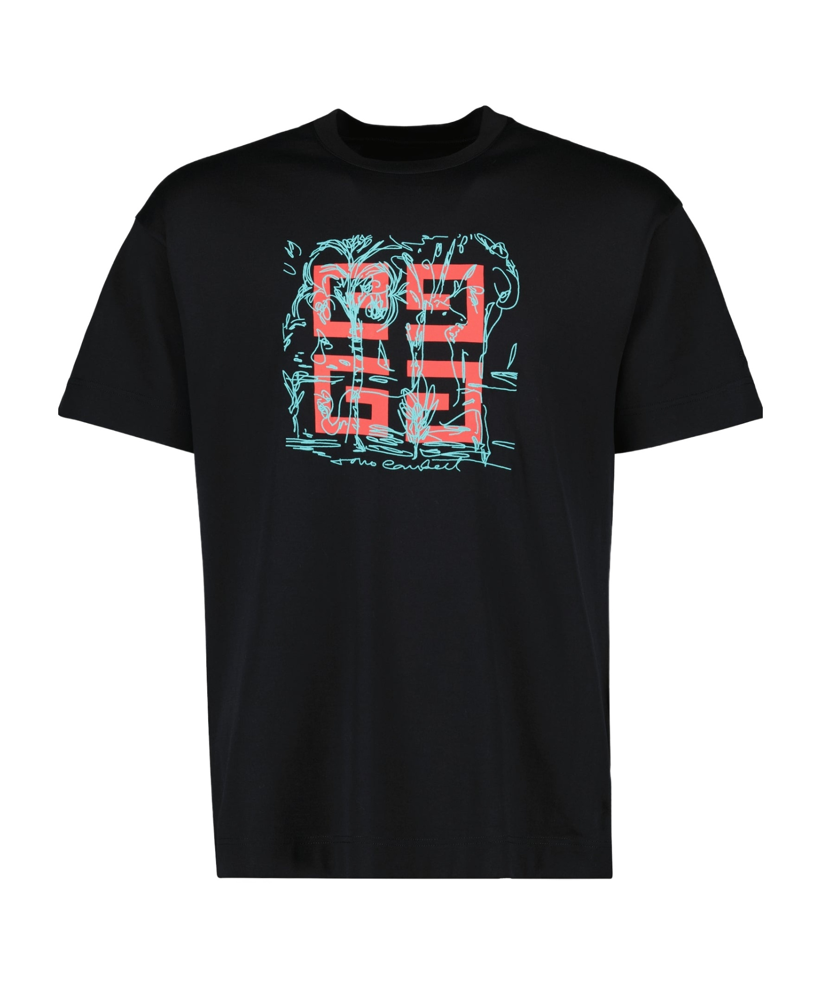 Givenchy Round Neck Short Sleeve T-shirt In Black