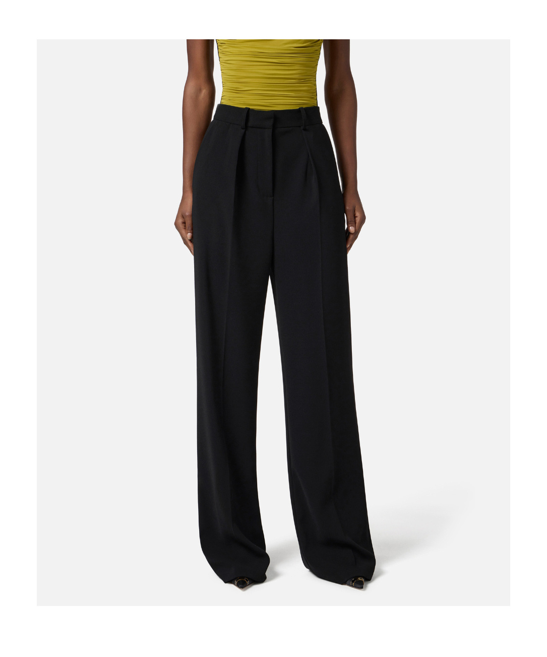 Elisabetta Franchi Straight-leg Tailored Trousers In Black