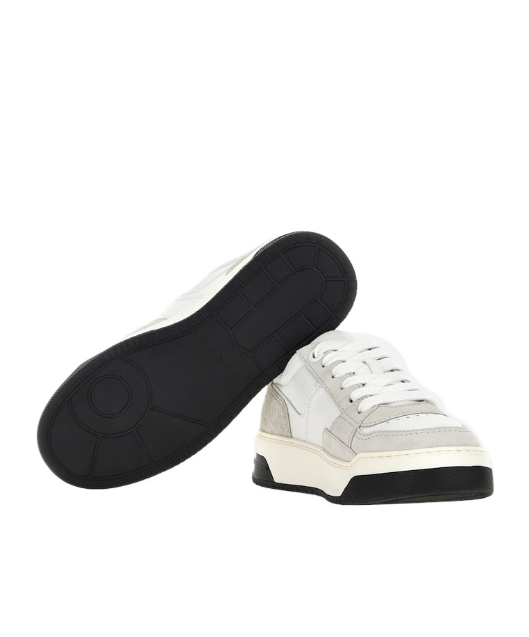 Hogan Chamallow Suede And Nappa Two-tone Sneakers In White