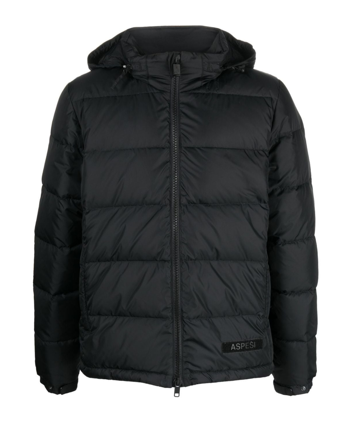 Aspesi Padded Zip-up Jacket In Black