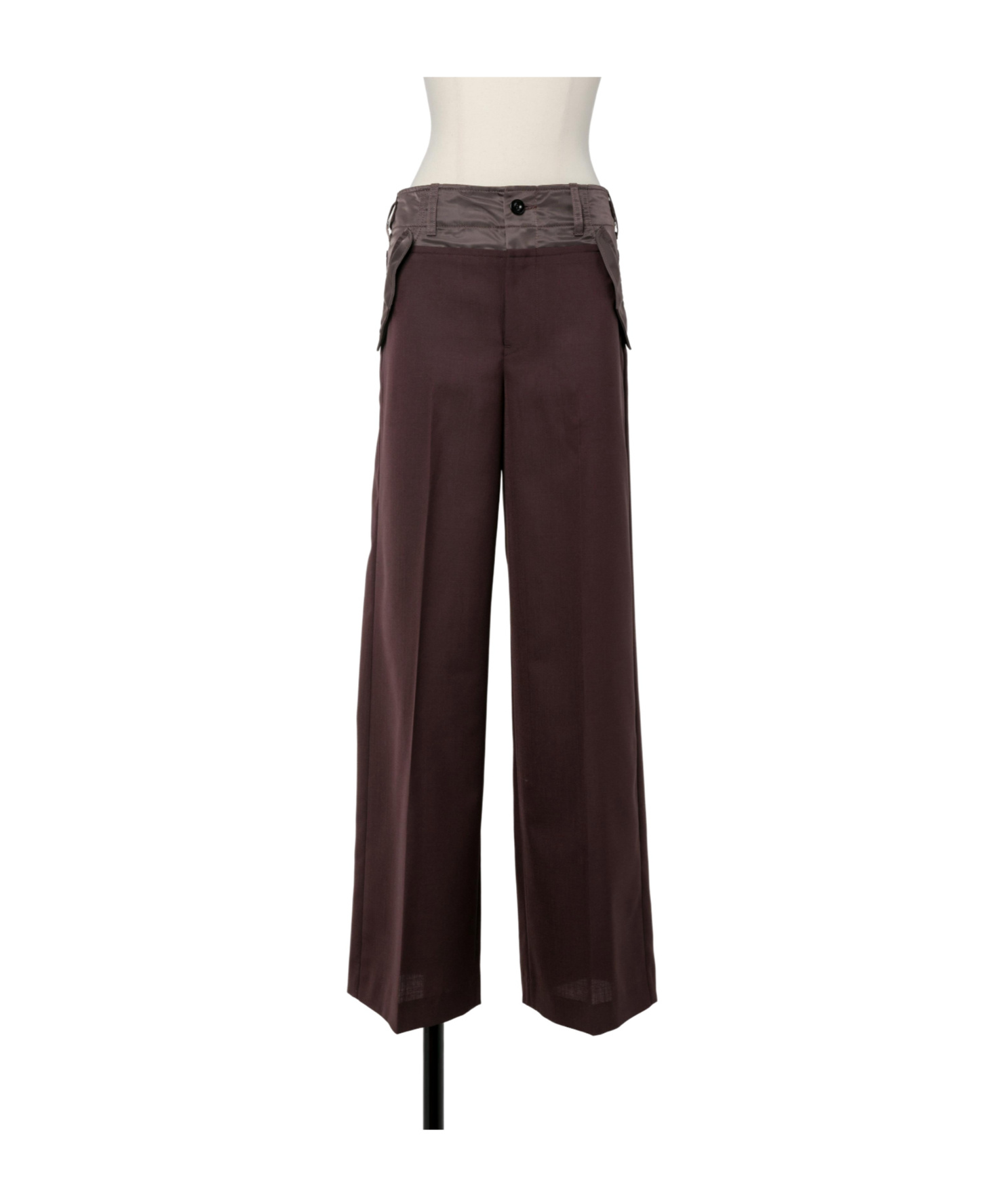 Sacai Belt Loop Casual Pants In Black