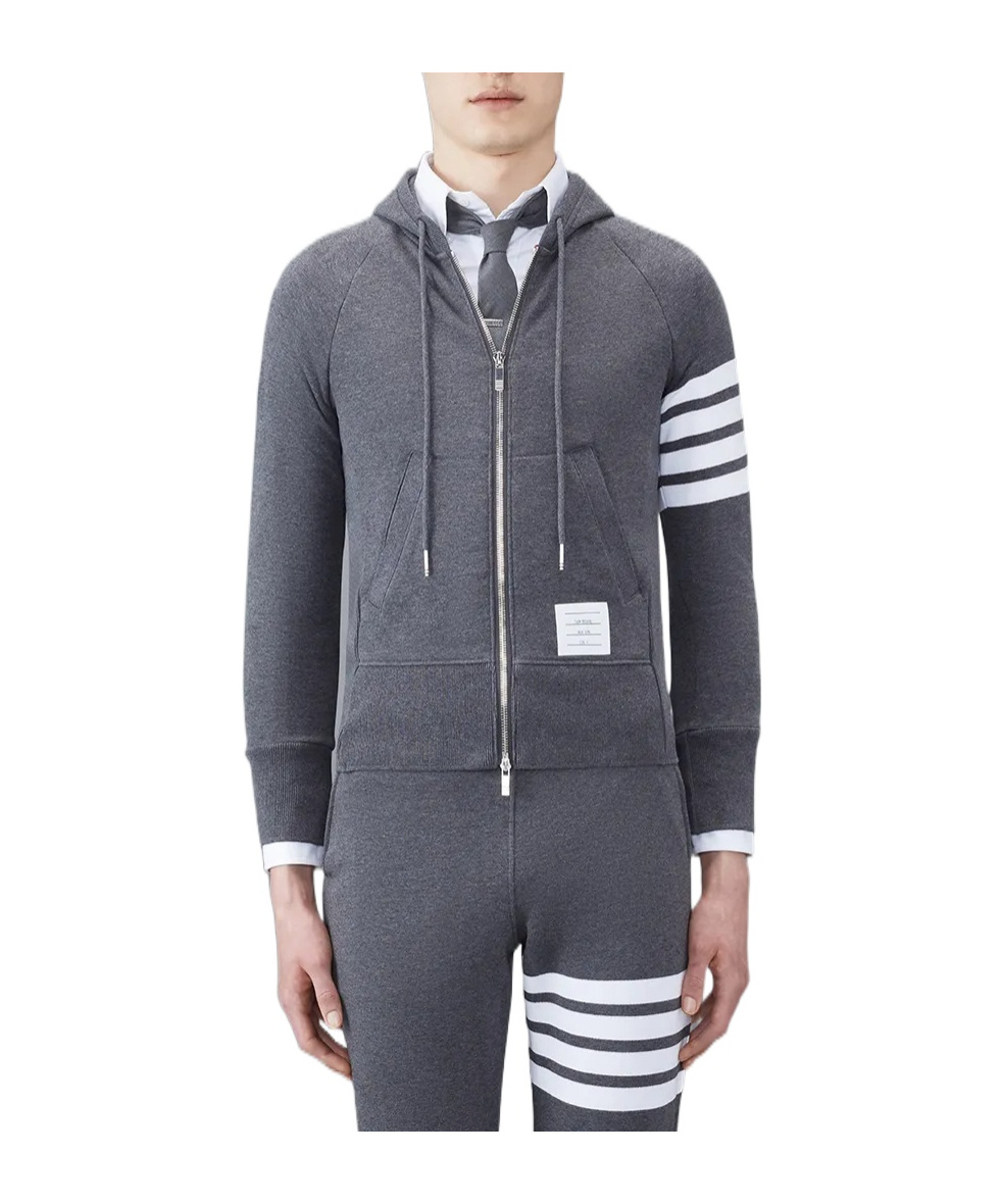 THOM BROWNE THOM BROWNE 4-BAR STRIPED ZIPPED JACKET