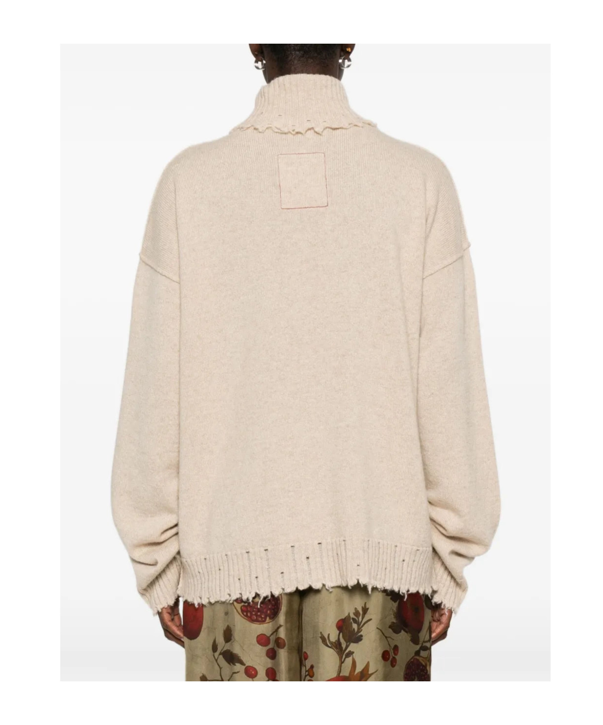 Uma Wang Long Sleeve Turtleneck Sweater In Neutral