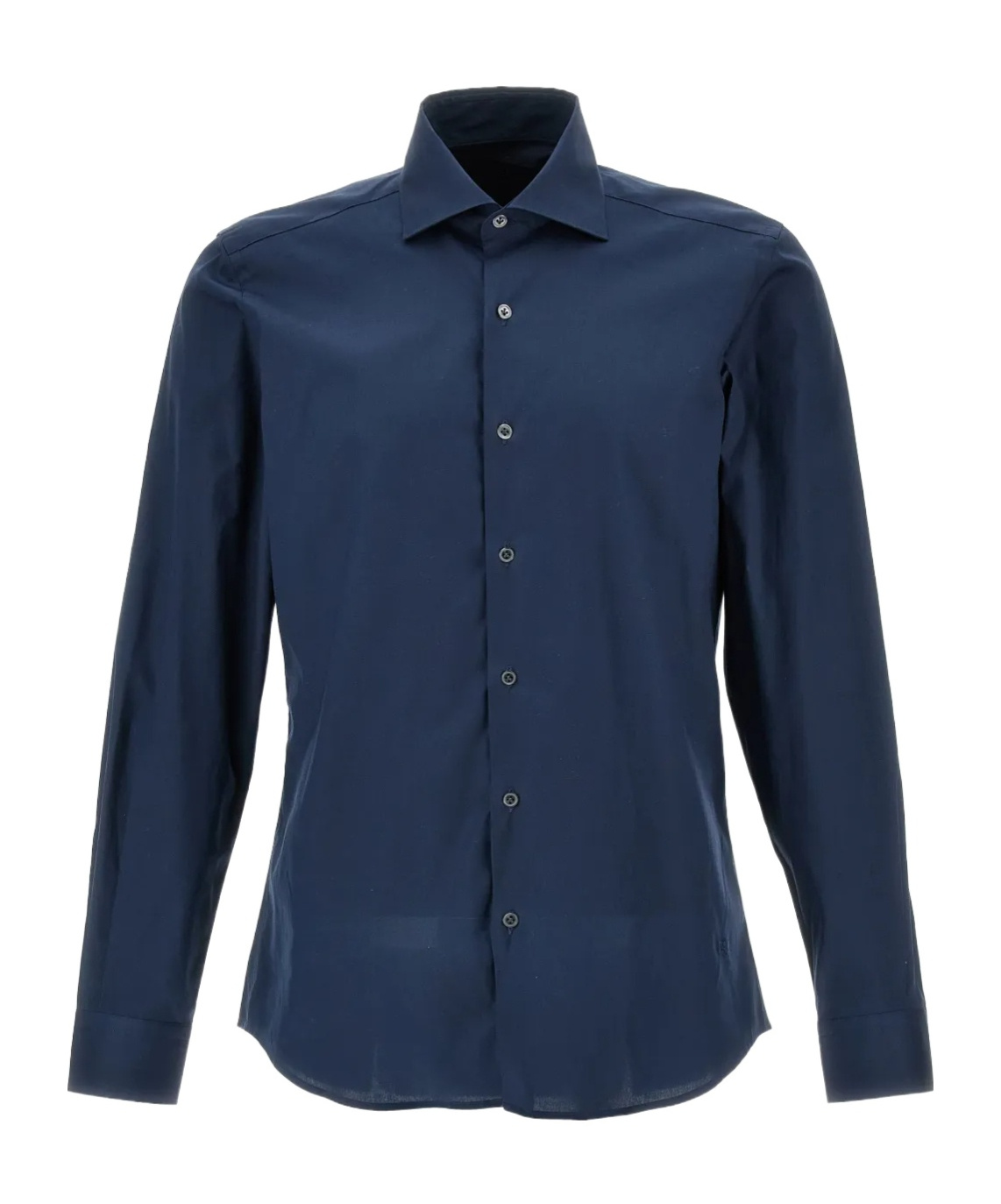 Fay Cotton French Collar Shirt In Blue