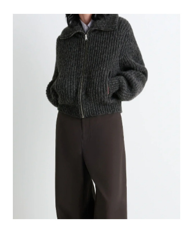 Lemaire Long-sleeved Knitted Cardigan In Black