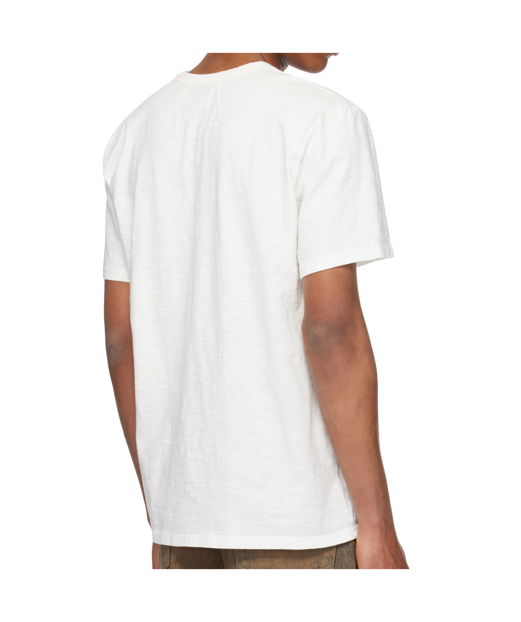 Rhude Logo Slub T-shirt In White