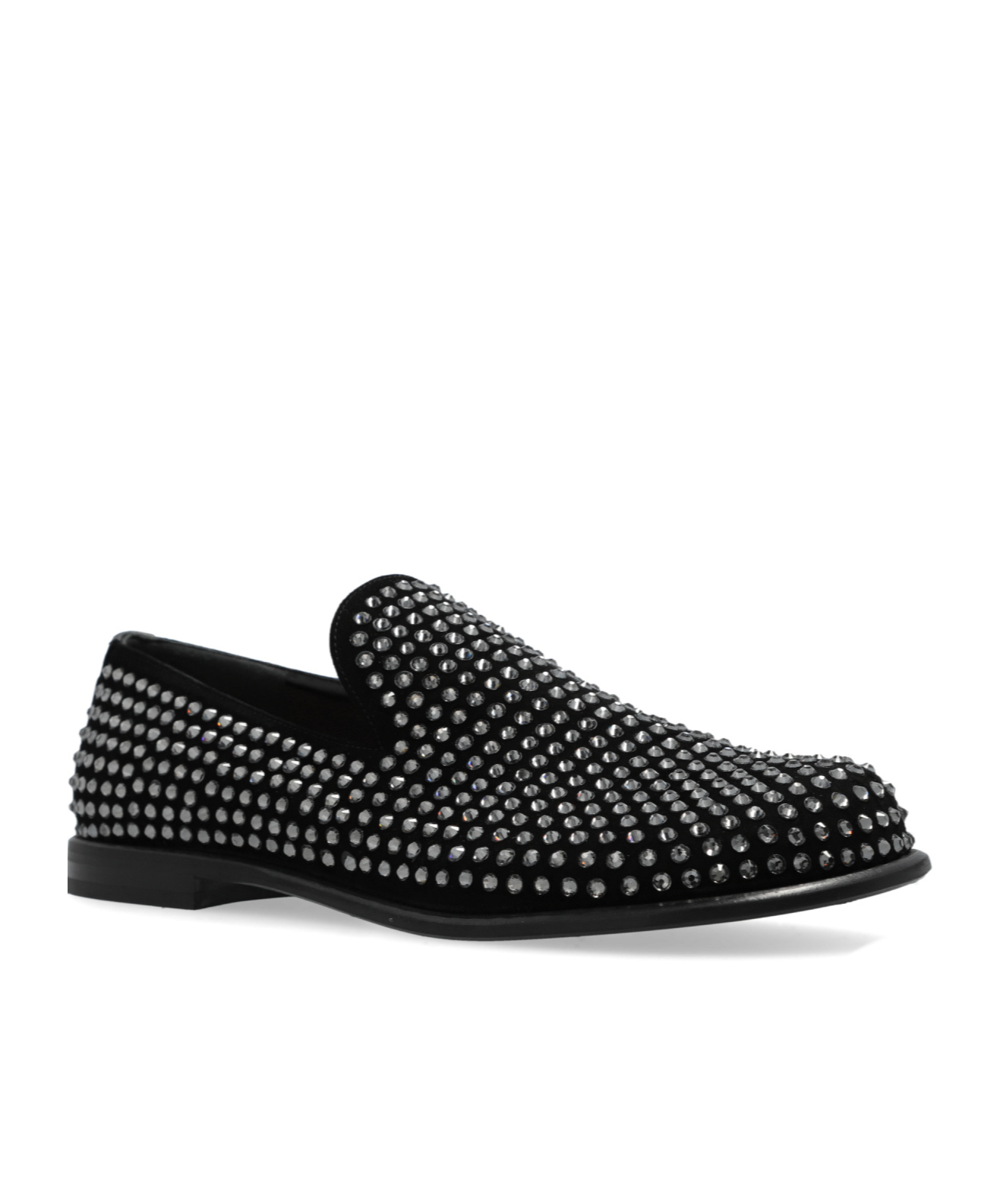 Jw Anderson Crystal-embellished Loafers In Black