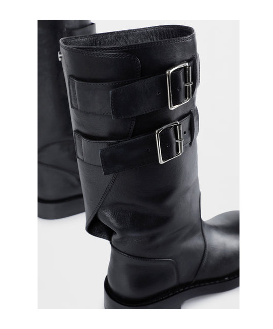 Ann Demeulemeester Osmo Boots In Grained In Black