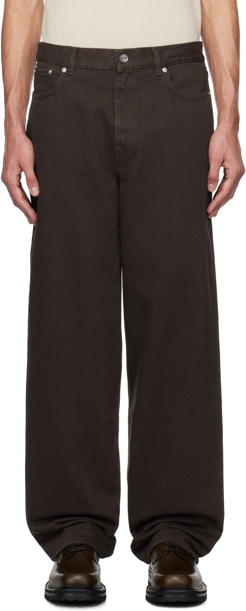 Séfr Wide Cut Jeans Clothing In Brown