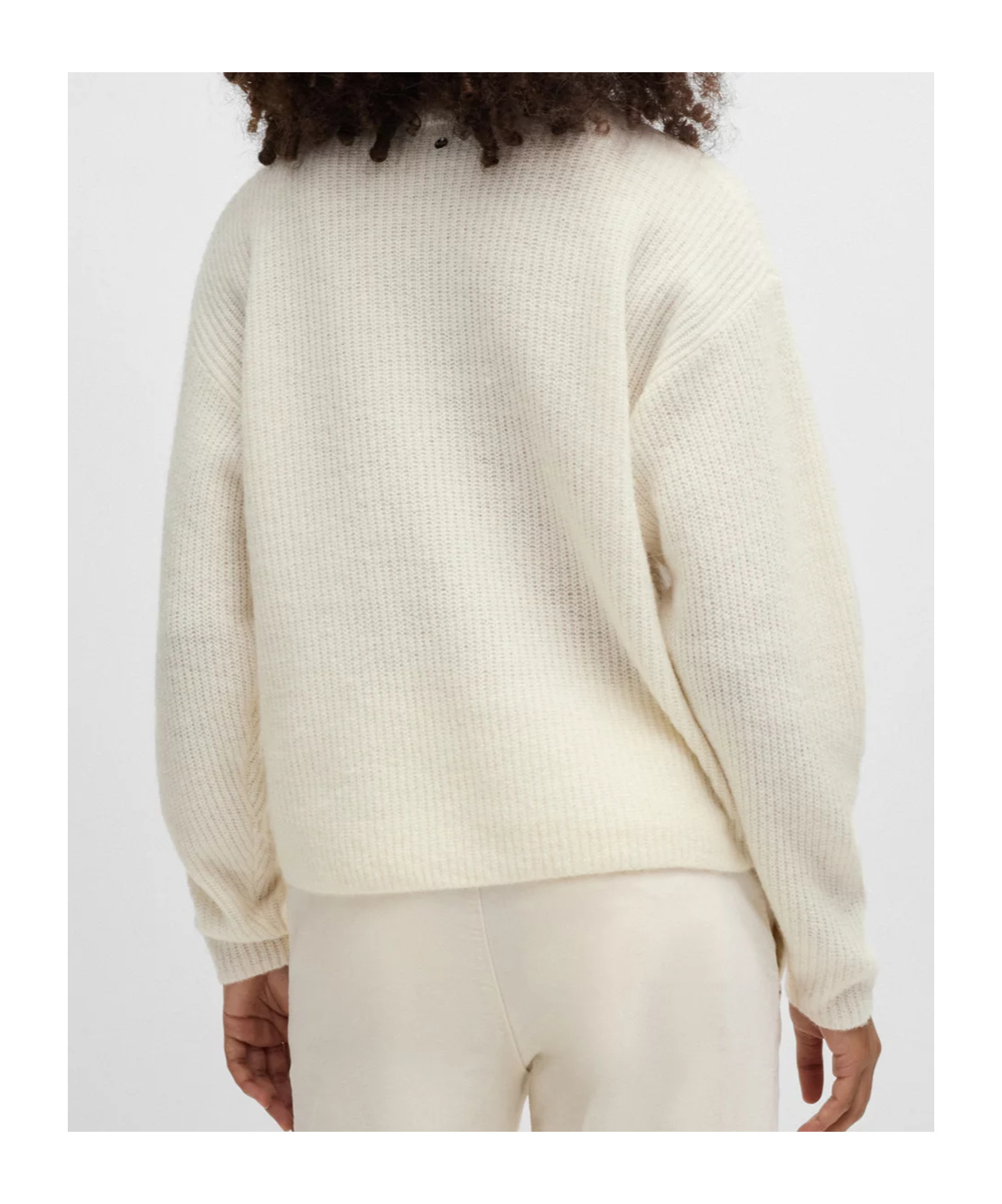 Hugo Boss Long Sleeve Sweater In White