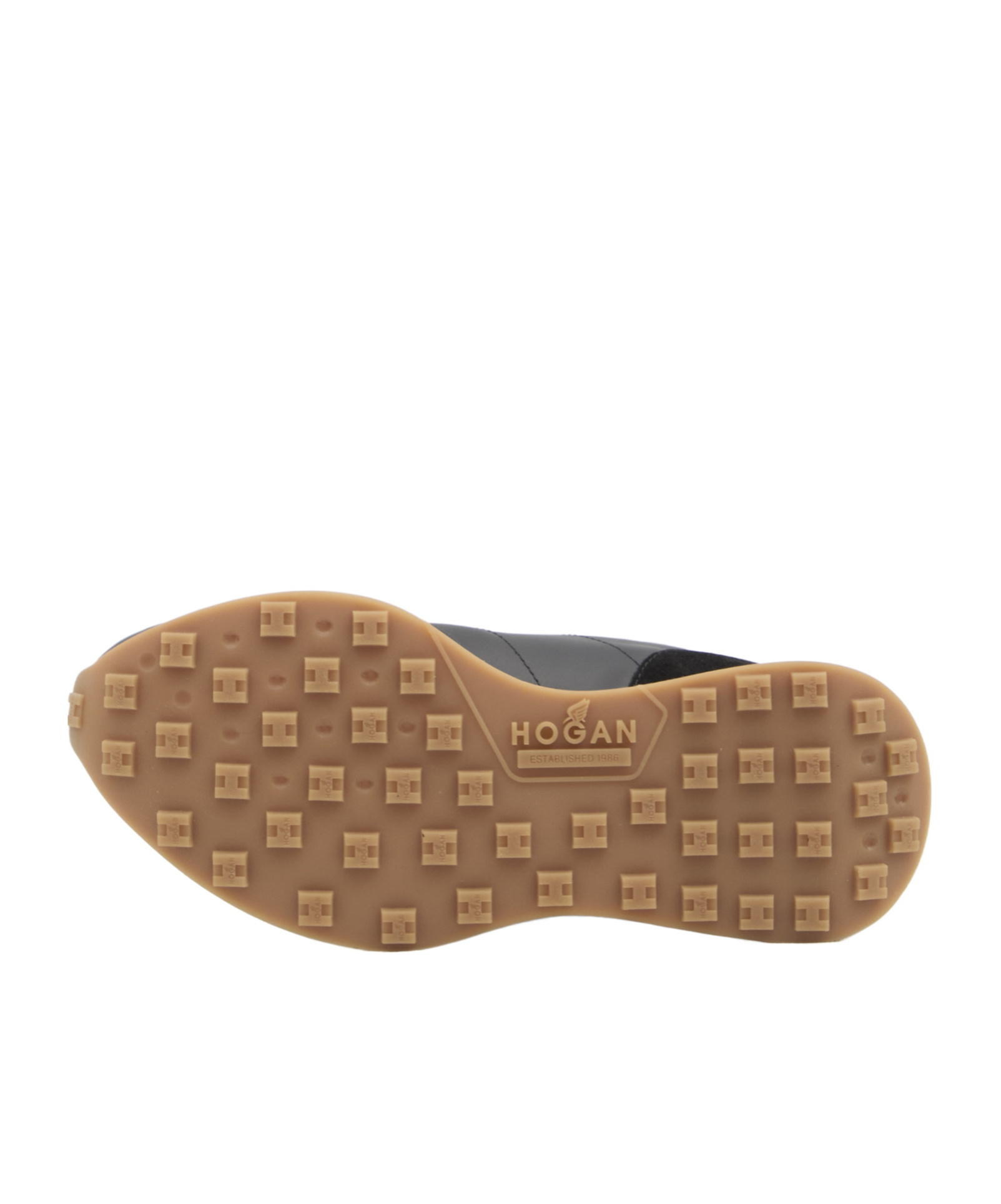 Hogan H641 Black Leather Sneakers In Black
