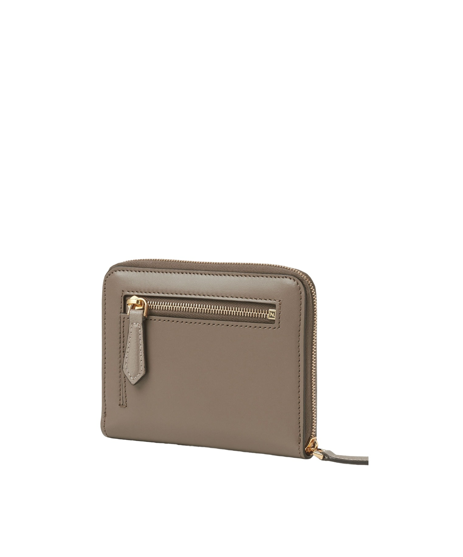 Fendi Diamonds Medium Zipper Wallet In Gray