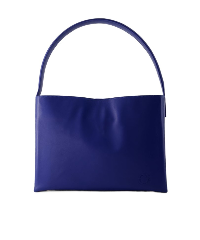 Ines De La Fressange Bottega Veneta Jodie In Suede In Blue