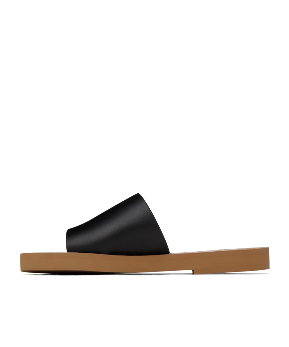 See By Chloé Essie Logo Slippers In Black
