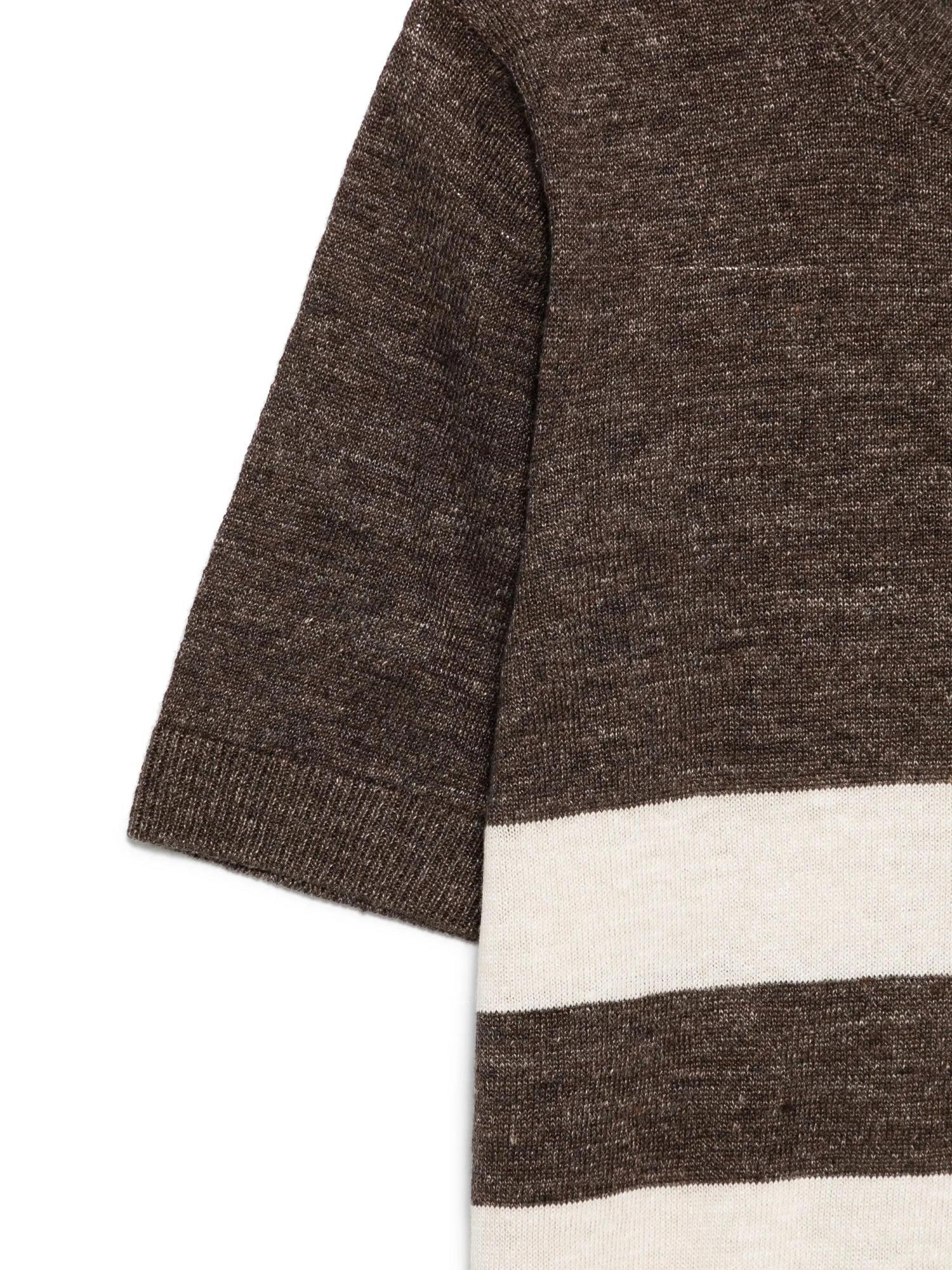 Brunello Cucinelli Round Neck Short Sleeve T-shirt In Brown
