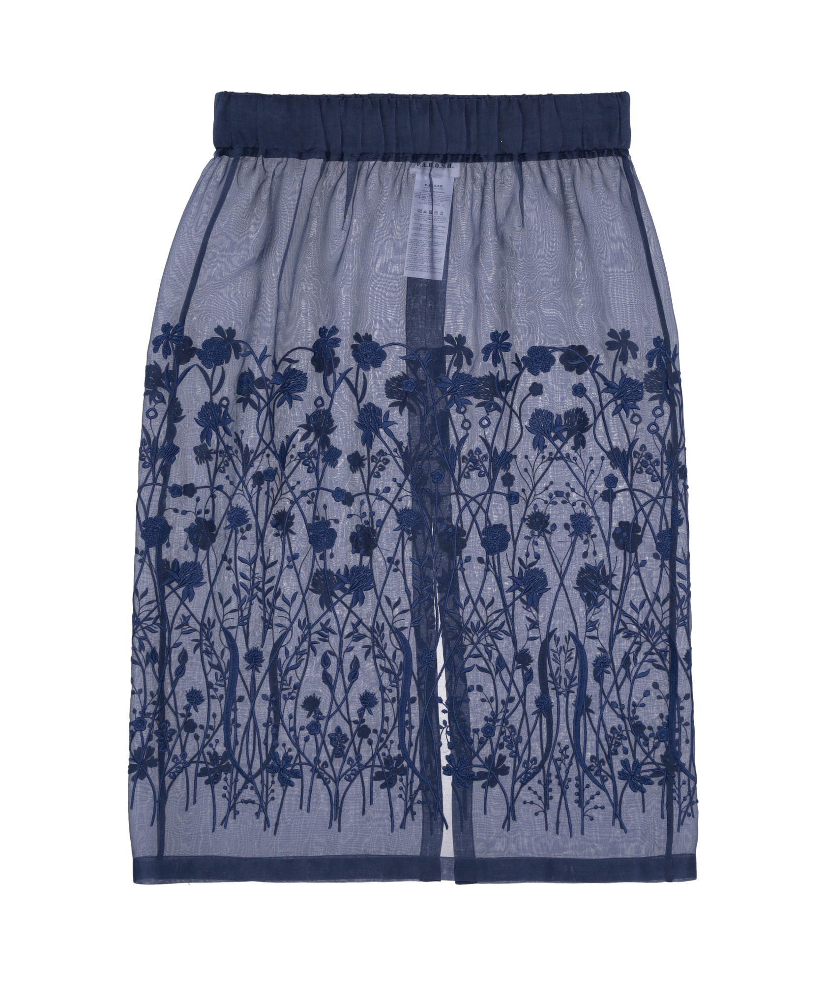P.a.r.o.s.h Floral-embroidery Midi Skirt
