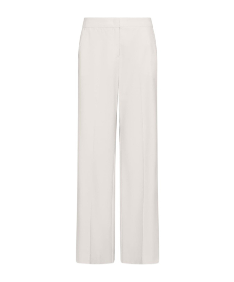 Marella Straight-fit Stretch Canvas Trousers In White