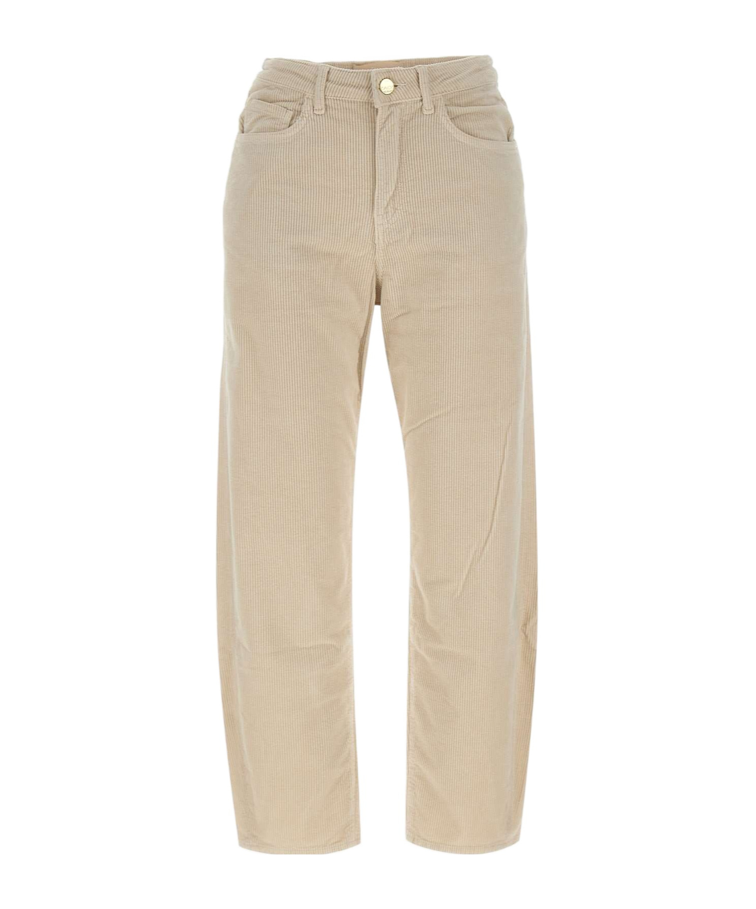 Kaos Button-fastening Corduroy Trousers In Brown