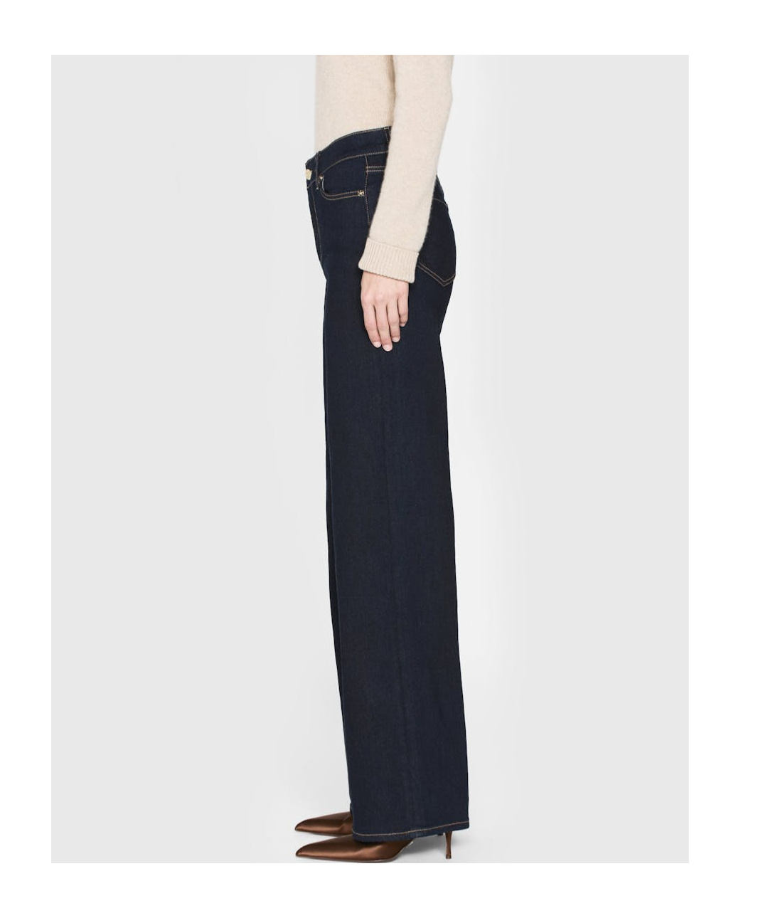 Frame Le Slim Palazzo Jeans In Black