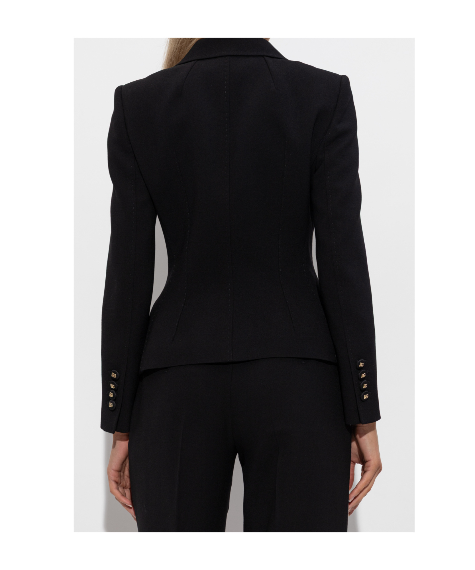 Dolce & Gabbana Double-breasted Tailored Blazer In Black