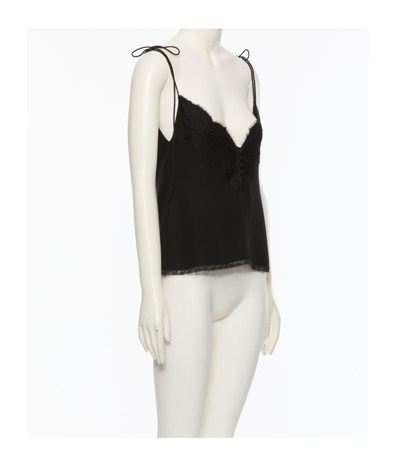 Valentino Spaghetti Strap Camisole In Black