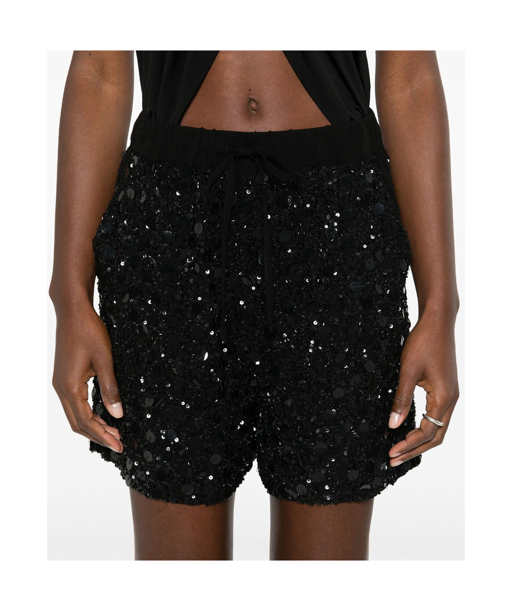 P.a.r.o.s.h Galassia Sequin-embellished Shorts