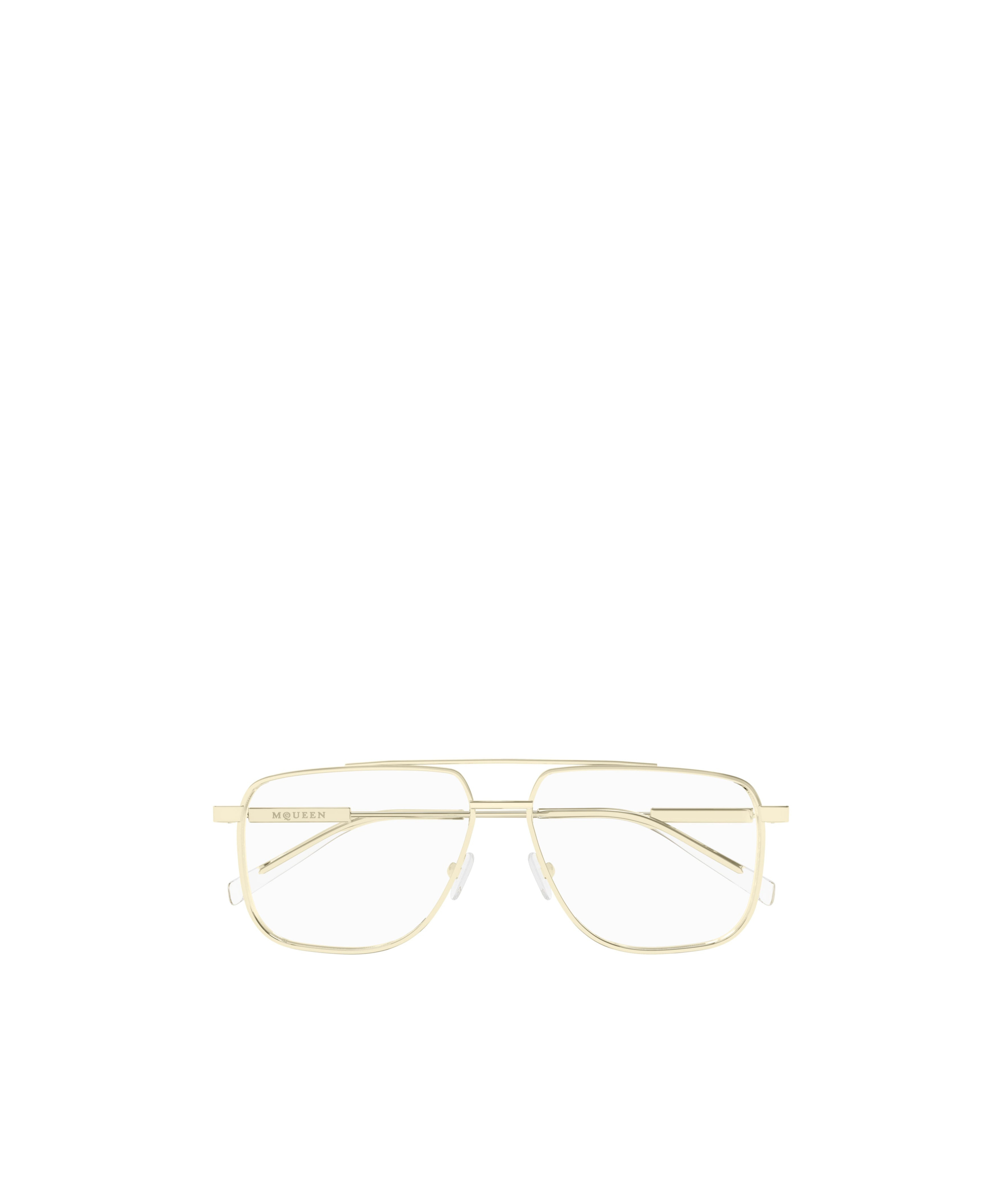 Alexander Mcqueen Geometrically Framed Flat Mirror In Nude