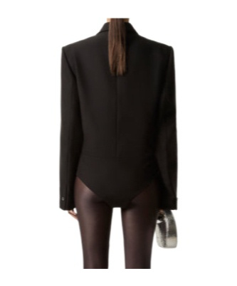 Coperni Double-breasted One-piece Jacket In Black