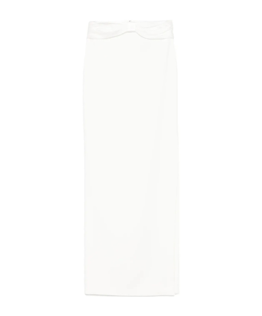 Elisabetta Franchi Bow-detail Maxi Skirt In White