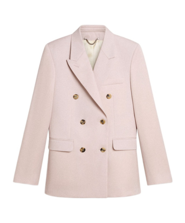 Golden Goose Virgin Wool Blazer In Pink