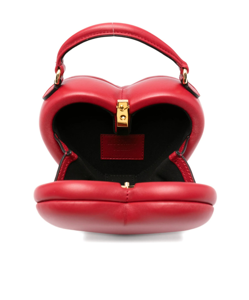 Moschino Heart-shaped Quilted Tote Bag In Red