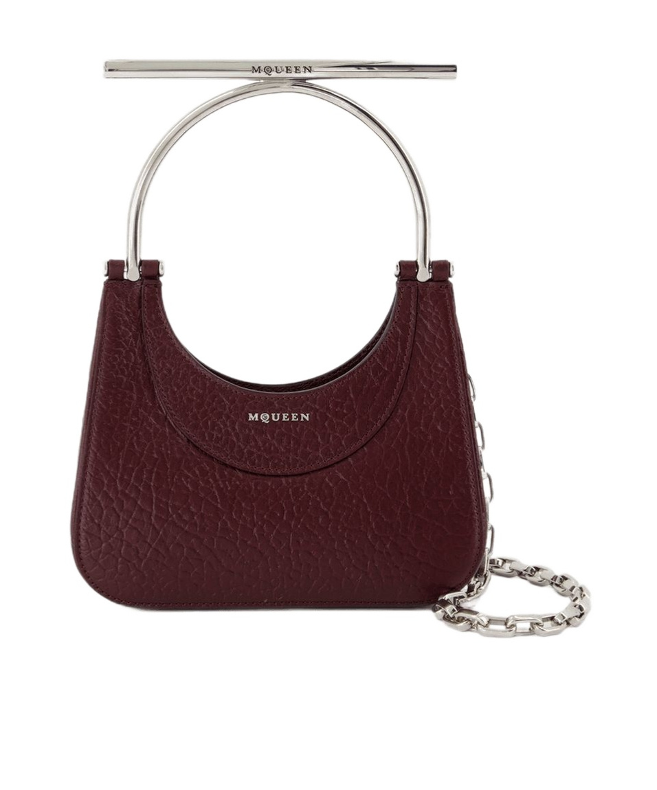 Alexander Mcqueen Mini Cross-bar Tote Bag In Brown