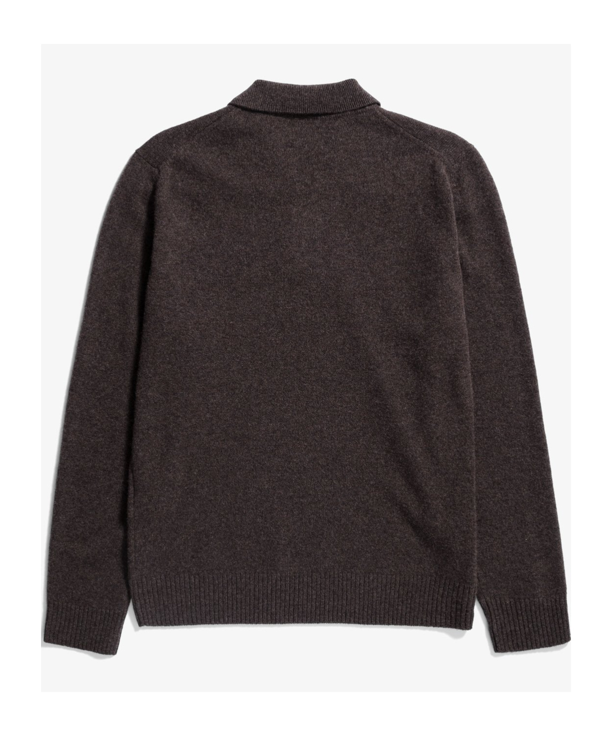 Norse Projects Long-sleeved Wool Polo Shirt In Black