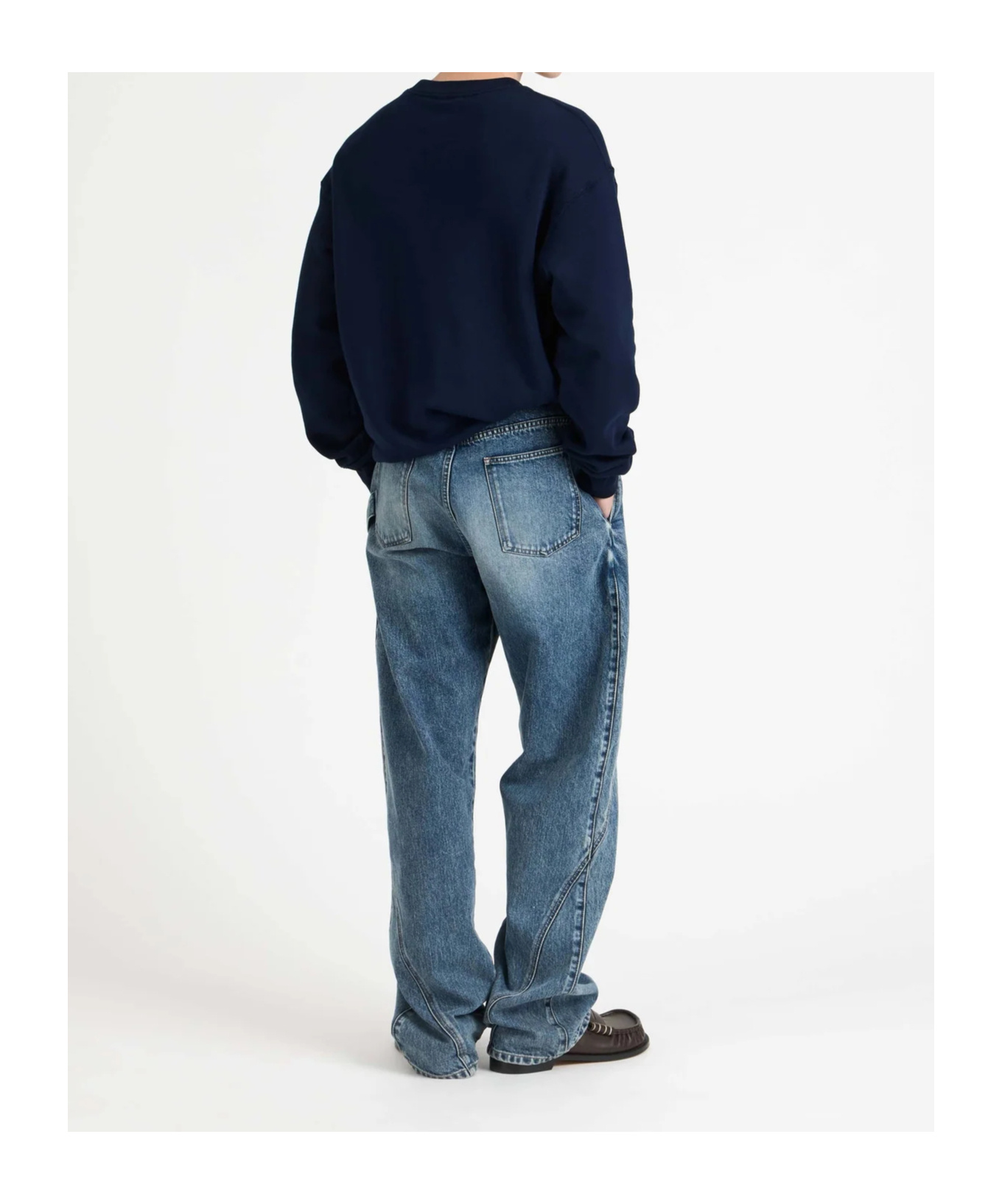 Jw Anderson Twisted Workwear Jeans In Blue